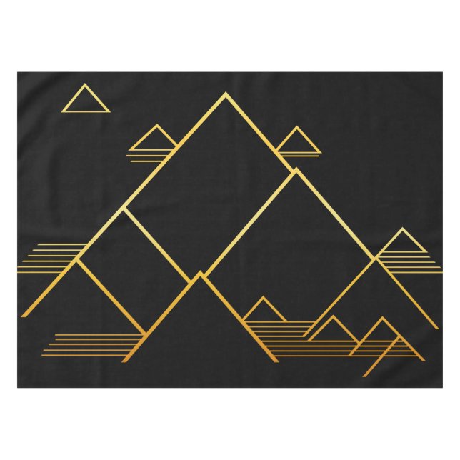 Berggipfel Minimalismus Tischdecke (Vorderseite (Horizontal))