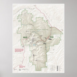 Berggipfel-nationales Monument Poster