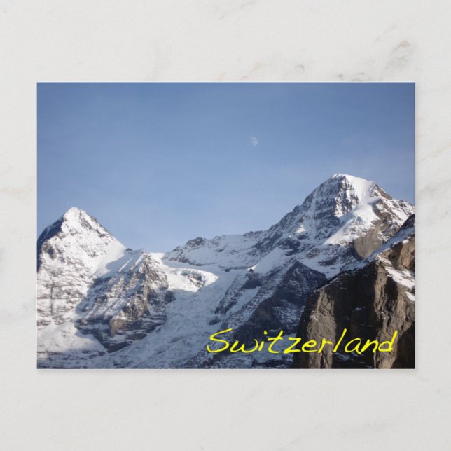 Berggipfel über den Alpen Postkarte (Vorderseite)