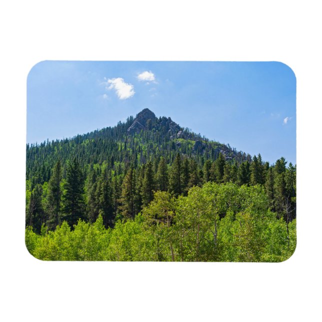 Berggipfel und Wälder am goldenen Tor Magnet (Horizontal)