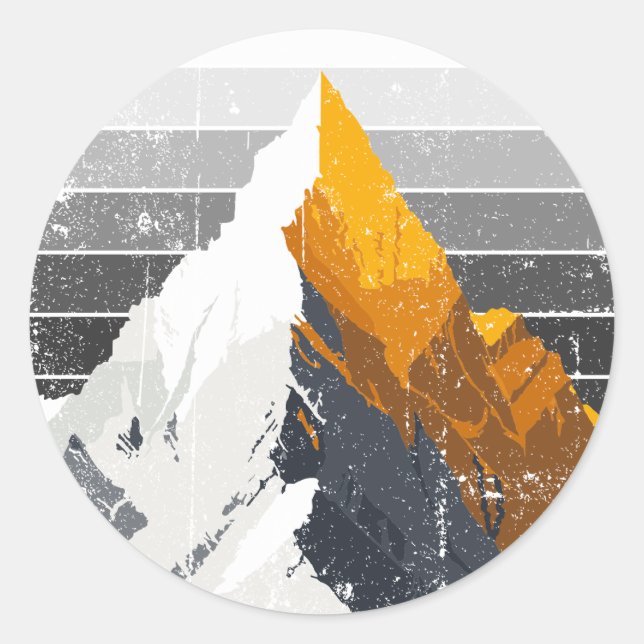 Berggold Runder Aufkleber (Vorderseite)