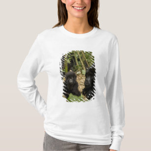 Berggorilla, Erwachsener mit Jungtier T-Shirt