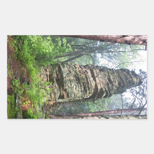 Berghang im Staat Rechteckiger Aufkleber (Vorderseite)