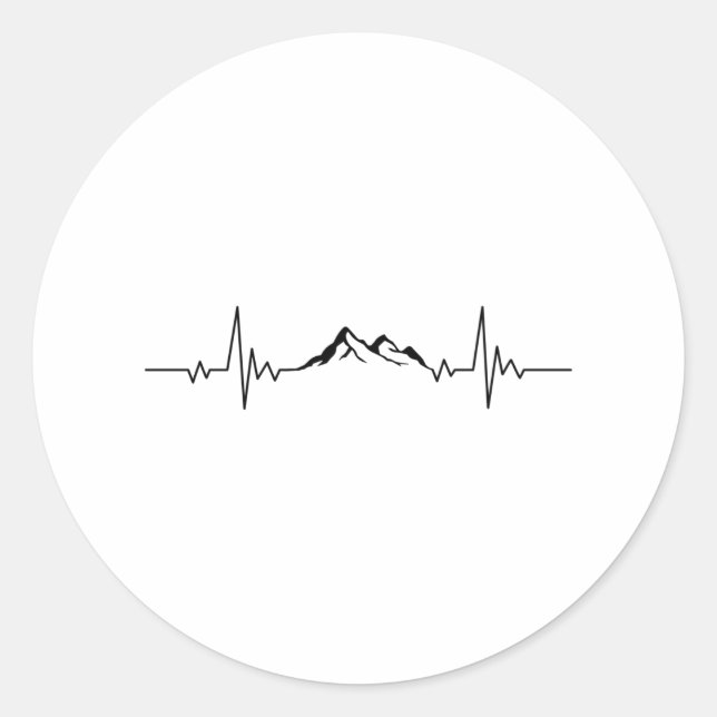 BERGHEIZSCHLAFEN Fantastische Bergwelten Wanderer Runder Aufkleber (Vorderseite)