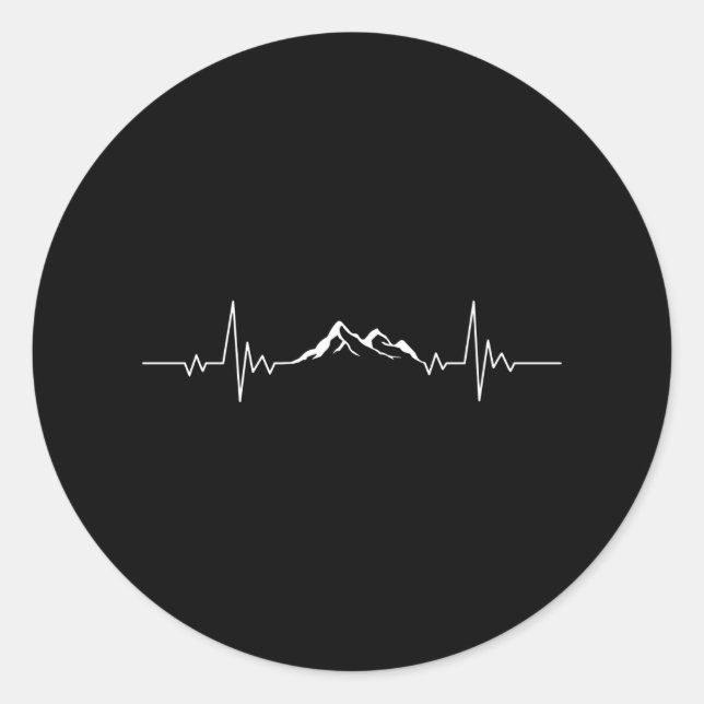 BERGHEIZSCHLAFEN Fantastische Bergwelten Wanderer Runder Aufkleber (Vorderseite)