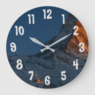 Berghütte Große Wanduhr