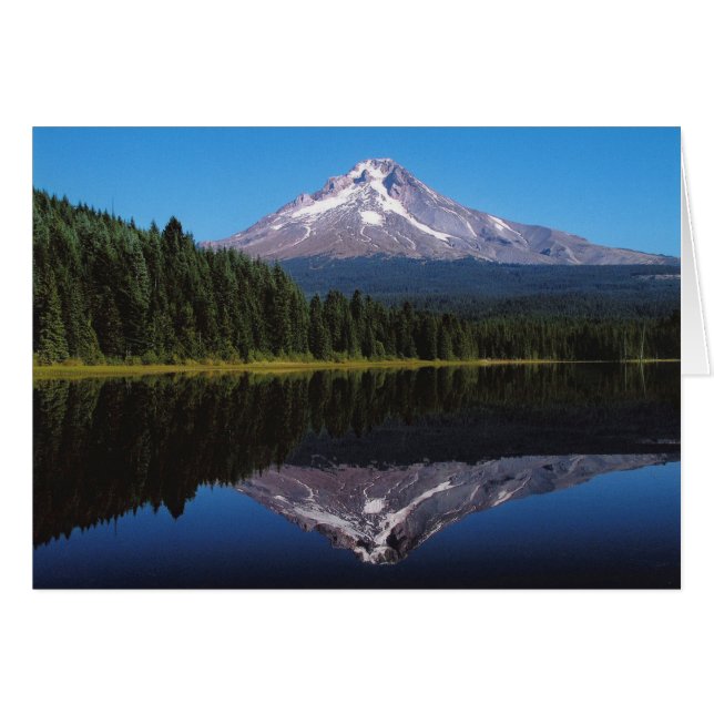 Berghütte im See reflektiert (Vorderseite (Horizontal))