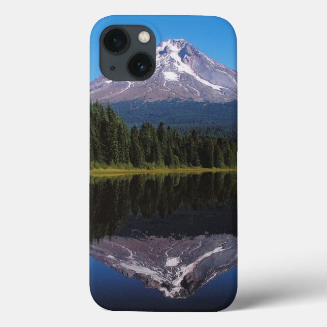 Berghütte im See reflektiert Case-Mate iPhone Hülle (Rückseite)
