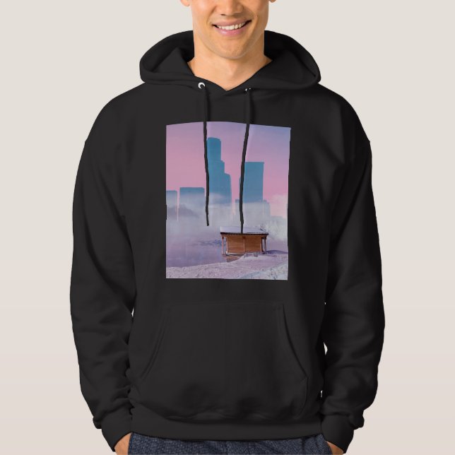 Berghütte vor Sky Scraper Hoodie (Vorderseite)