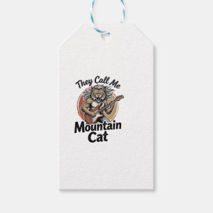 Bergkatze Vintage Gravur Fels Grafik T-Shirt_1 Geschenkanhänger