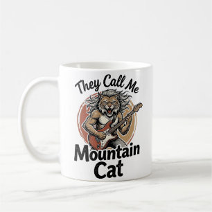 Bergkatze Vintage Gravur Fels Grafik T-Shirt_1 Kaffeetasse