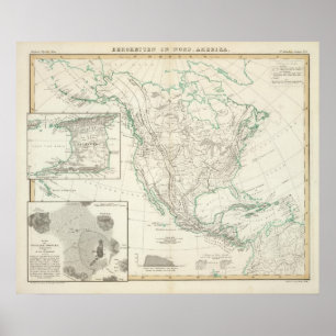 Bergketten in Nordamerika Poster