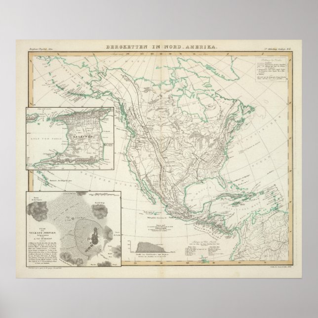 Bergketten in Nordamerika Poster (Vorne)