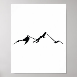 Bergketten Vintages Design Klettern Poster