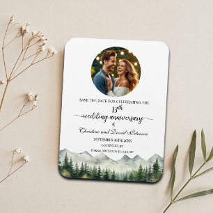Bergkiefer 13 Hochzeitstag Save the Date Magnet