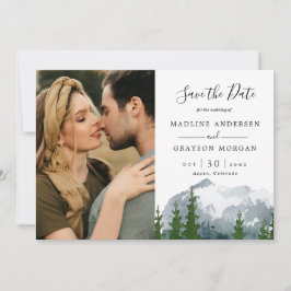 Bergkiefer Zwei Fotos Save the Date Einladung