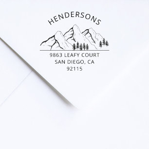 Bergkiefern Moderne Rustikale Rücksendeadresse Gummistempel