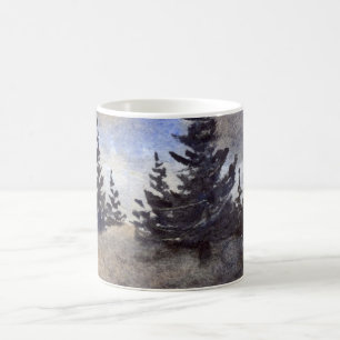 Bergkiefern stehen stolz gegen einen Sommerhimmel Kaffeetasse
