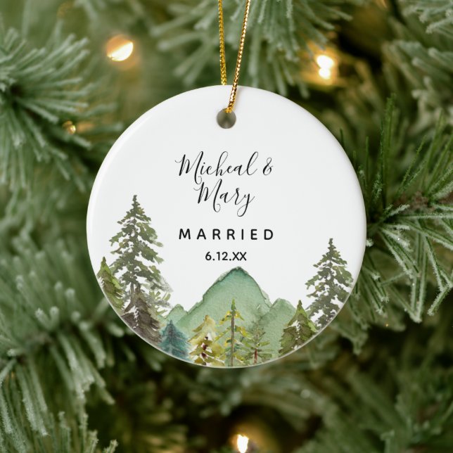 Bergkiefernbäume Hochzeitsgeschenk Keramik Ornament (Baum)