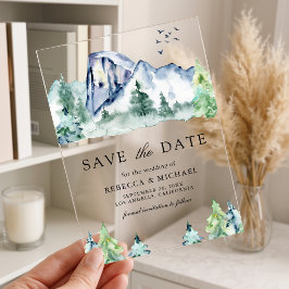 Bergkiefernwald Hochzeit Termin vormerken Acryleinladungen