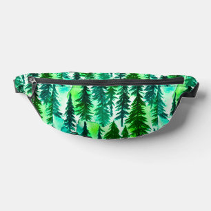 Bergkiefernwald Wasserfarbe Bauchtasche