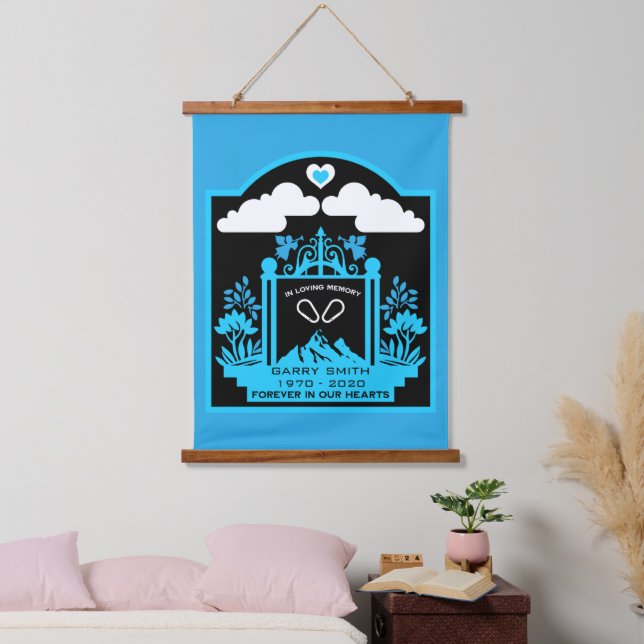 Bergklettergeschenk Wandteppich Mit Holzrahmen (Schlafzimmer)