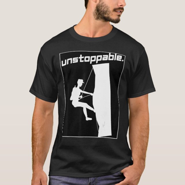 Bergklettern Grafikmotivation T-Shirt (Vorderseite)