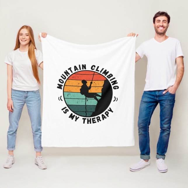 Bergklettern ist meine Therapie Fleece Blanket (Beispiel)