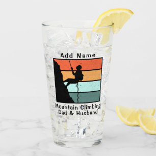 Bergklettern Vater und Ehemann Glas