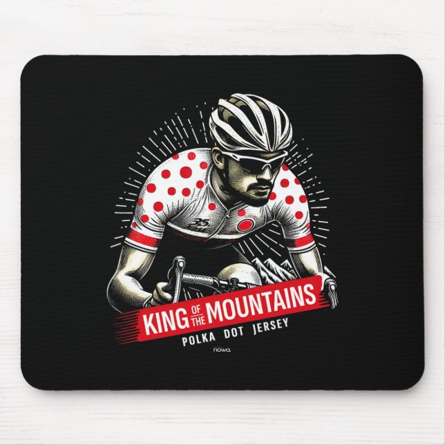 Bergkönig Polka Dot Jersey Radfahren Cli Mousepad (Vorne)