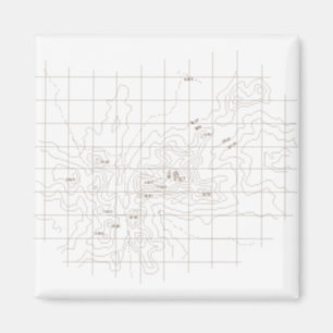 Bergkonturkarte - Toubkal Magnet