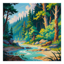 Bergland Escape - ruhige Waldlandschaft