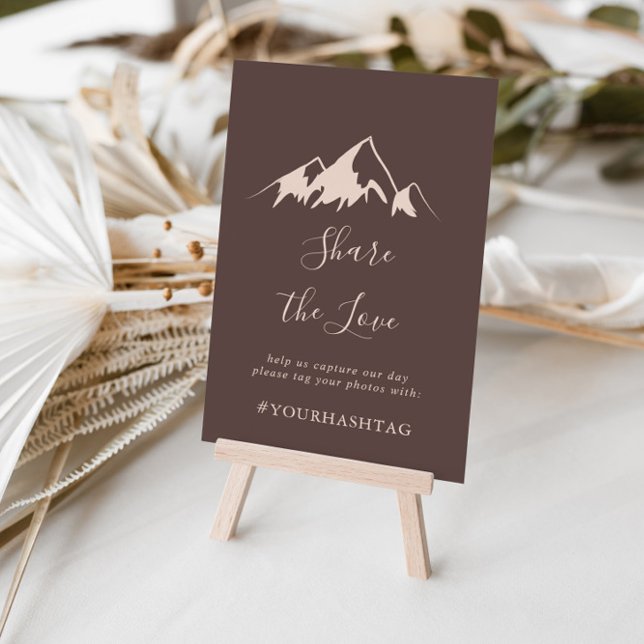 Bergland löschen Teilen Sie die Liebe Hashtag Poster (Von Creator hochgeladen)