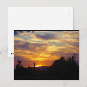Berglandschaft bei Sonnenuntergang Postkarte