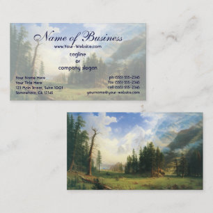 Berglandschaft, Bierstadt, Hudson River School Visitenkarte