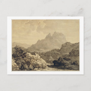 Berglandschaft, c.1780 (graue und braune Wäsche) Postkarte