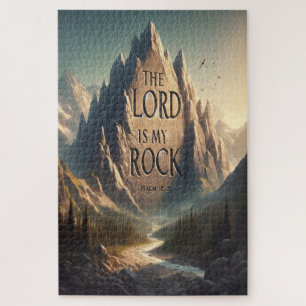 Berglandschaft DER LORD IST MEIN FELSEN PSALM 18:2 Puzzle