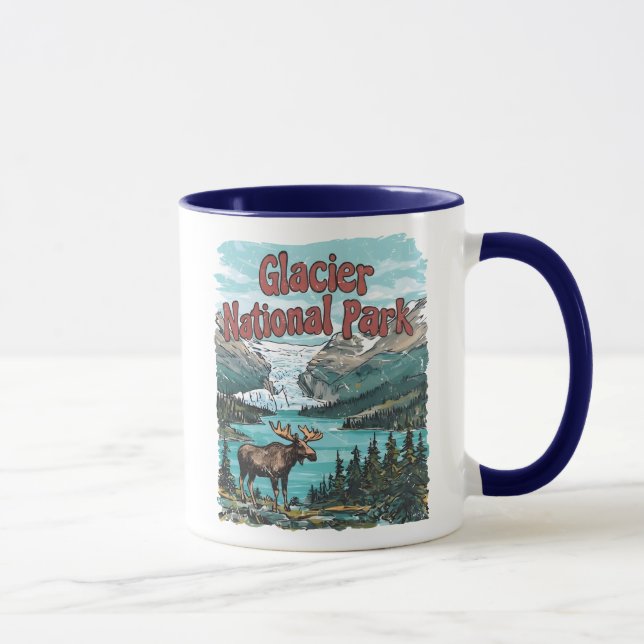 Berglandschaft im Glacier-Nationalpark  Tasse (Rechts)