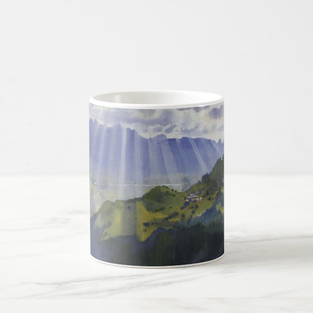 Berglandschaft in der Schweiz (Serebriakova) Kaffeetasse (Mittel)
