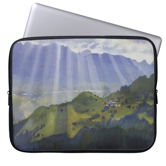 Berglandschaft in der Schweiz (Serebriakova) Laptopschutzhülle (Vorderseite)