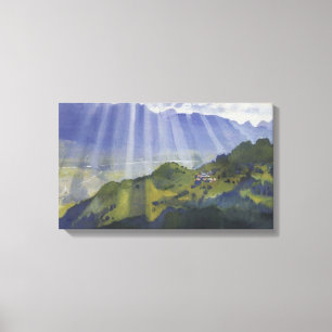 Berglandschaft in der Schweiz (Serebriakova) Leinwanddruck