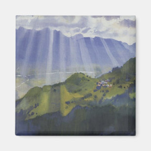Berglandschaft in der Schweiz (Serebriakova) Magnet