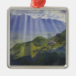 Berglandschaft in der Schweiz (Serebriakova) Ornament Aus Metall