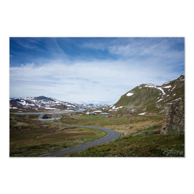 Berglandschaft in Norwegen Foto drucken (Vorne)