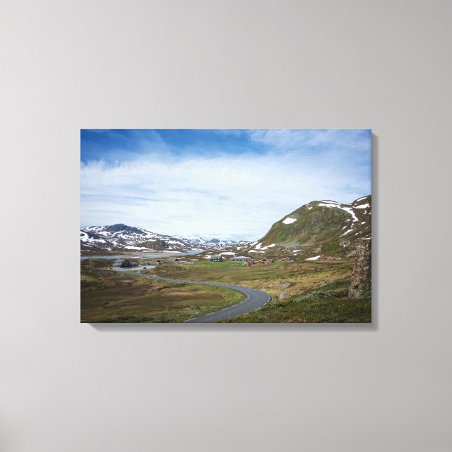 Berglandschaft in norwegischer Leinwand (Vorderseite)