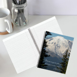 Berglandschaft mit John Muir Zitat Notizbuch
