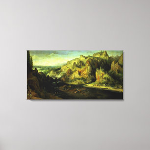 Berglandschaft mit Überraschungsangriff, c.1585 Leinwanddruck