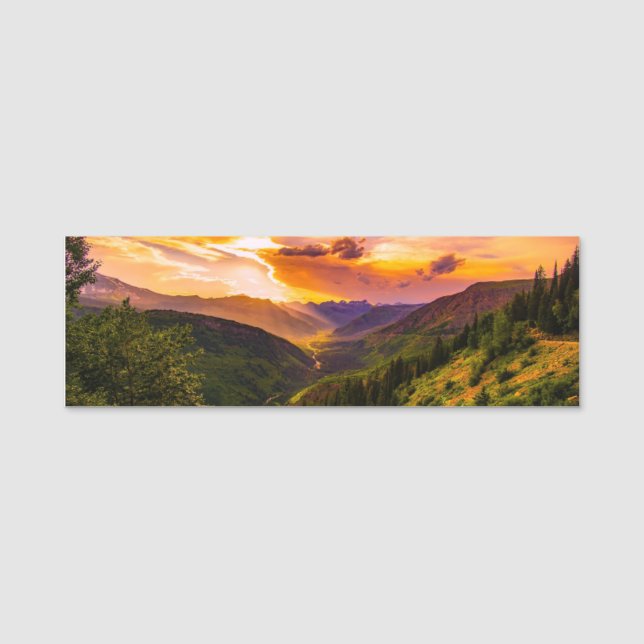 Berglandschaft Namensschild (Vorderseite)