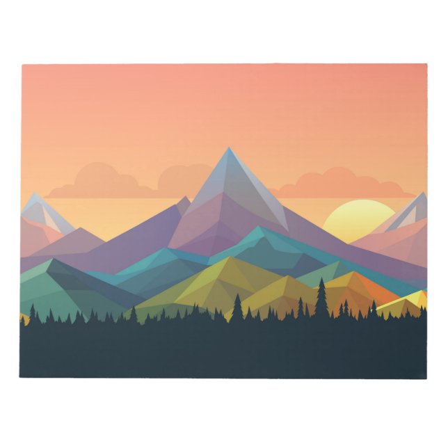 Berglandschaft Notizblock (Vorderseite)
