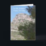 Berglandschaft Personalisierter Geburtstag Karte<br><div class="desc">Grußkarte Bergwelt Ehemann Geburtstagskarte. Passen Sie diese Geburtstagskarte mit jedem beliebigen Text an und lassen Sie sie dann ausdrucken und an Sie senden oder laden Sie sie sofort auf Ihr Mobiltelefon herunter. Wenn Sie Hilfe bei der Anpassung benötigen, kontaktieren Sie uns über den Link auf dieser Seite. Landschaftsfotografie personalisierter Ehemann...</div>